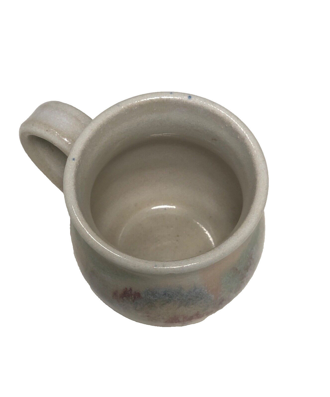 Art Pottery Coffee Mug Signed JoAnne, Pastel Colors, Home Decor, Handmade, Gray