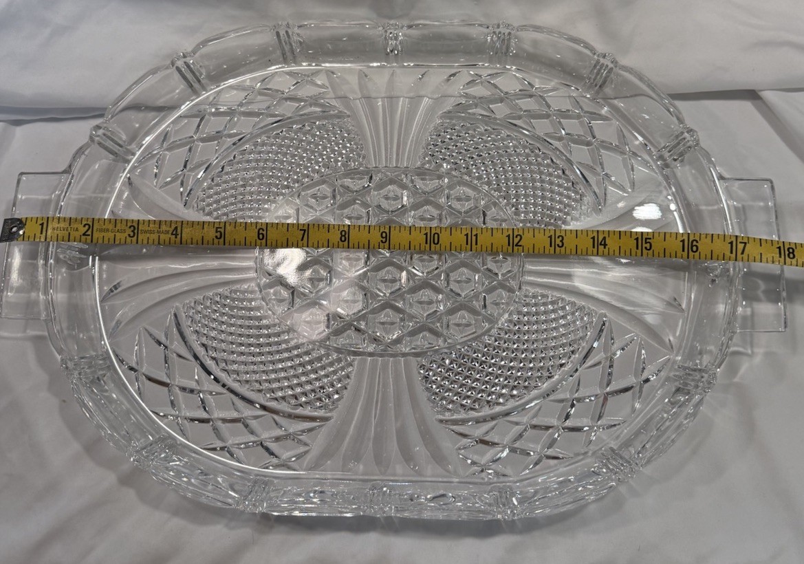 Shannon Crystal By Godinger 24% Lead Crystal Vintage Heavy Tray