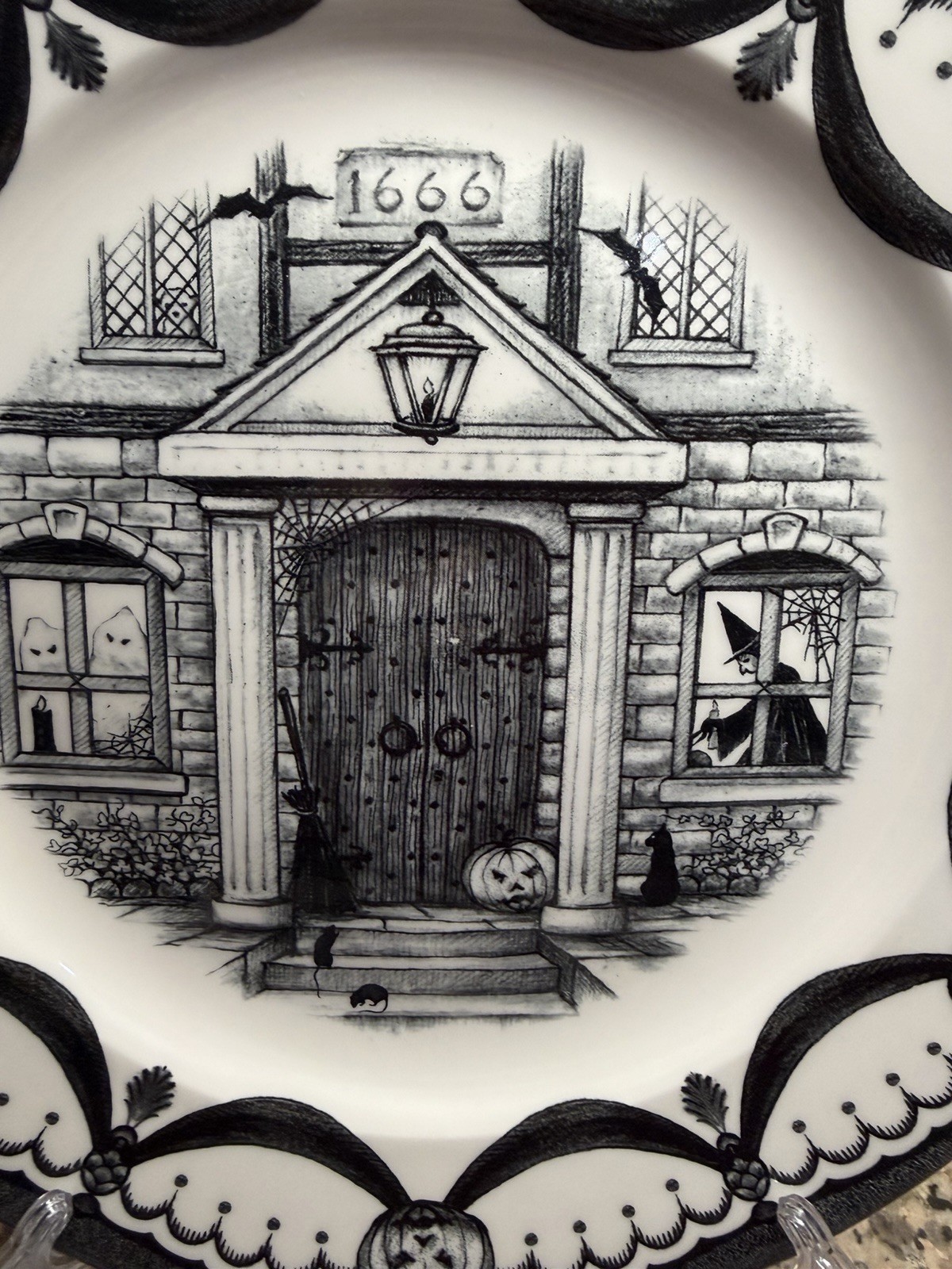 Royal Stafford Haunted House Dinner Plates Set of 2 Halloween 10 3-4”— New