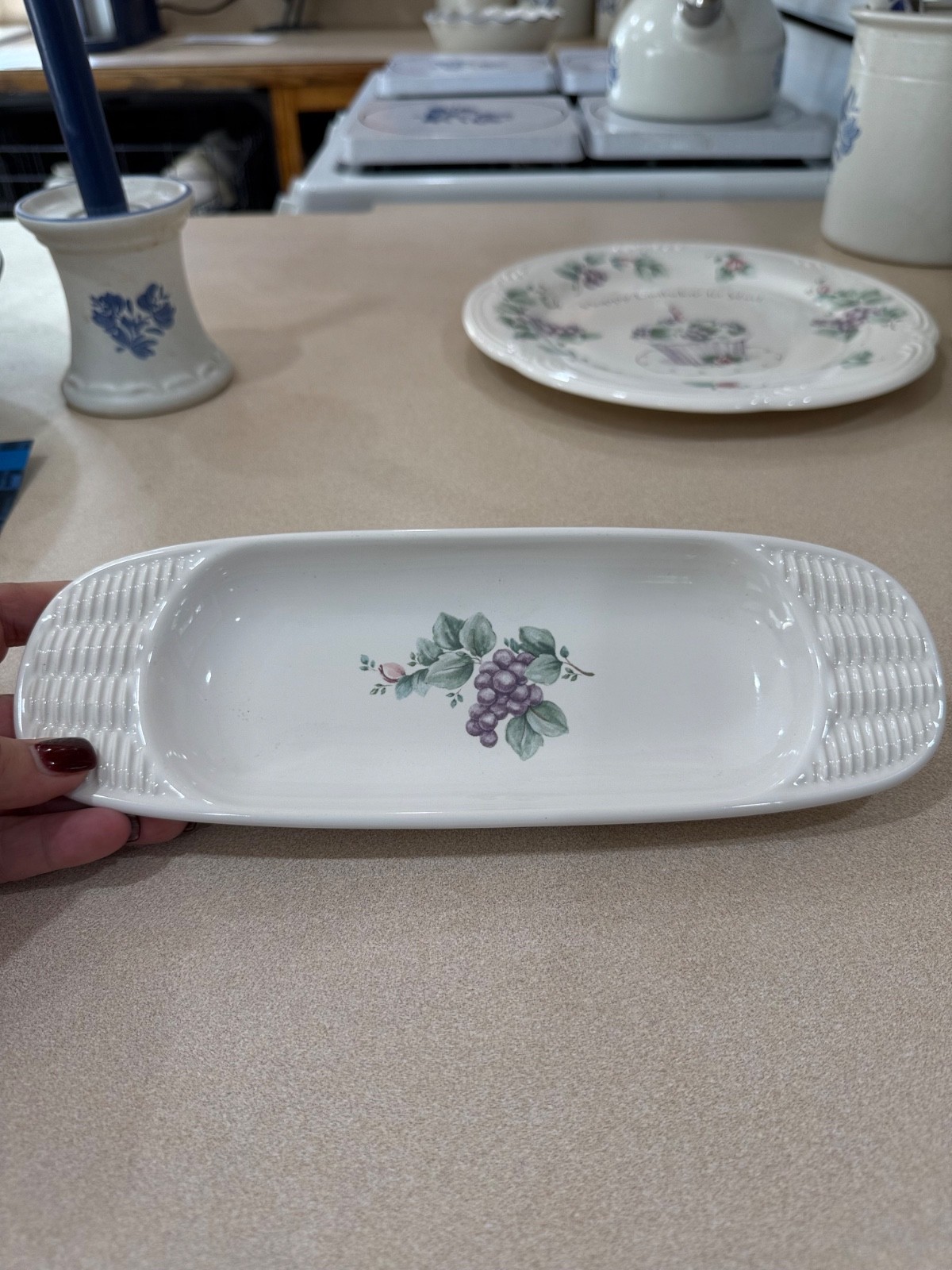 pfaltzgraff grapevine cracker butter dish