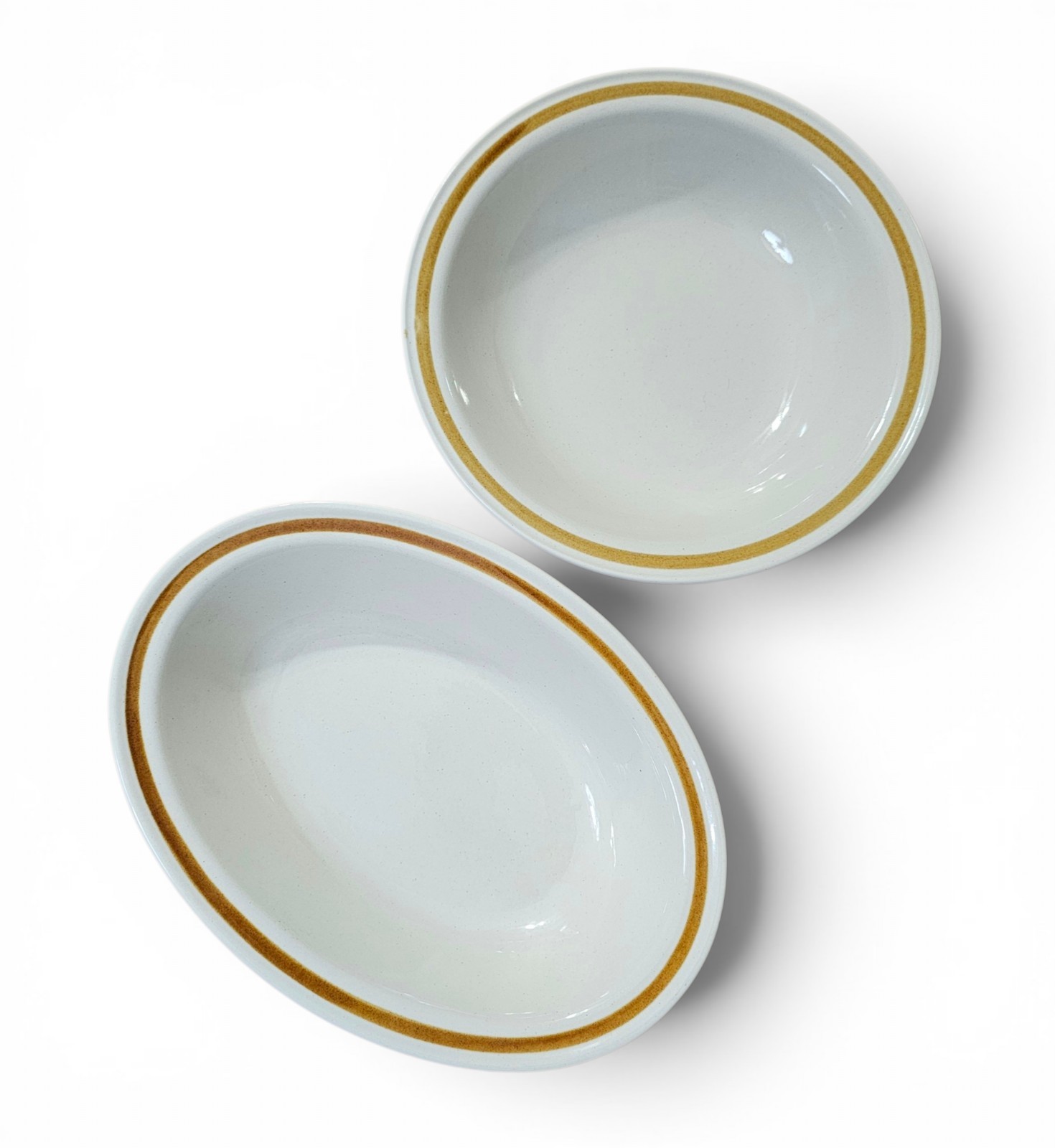 Mountain Wood Trellis Blossom Serving Vegetable Bowls Round & Oval 2pc Stoneware