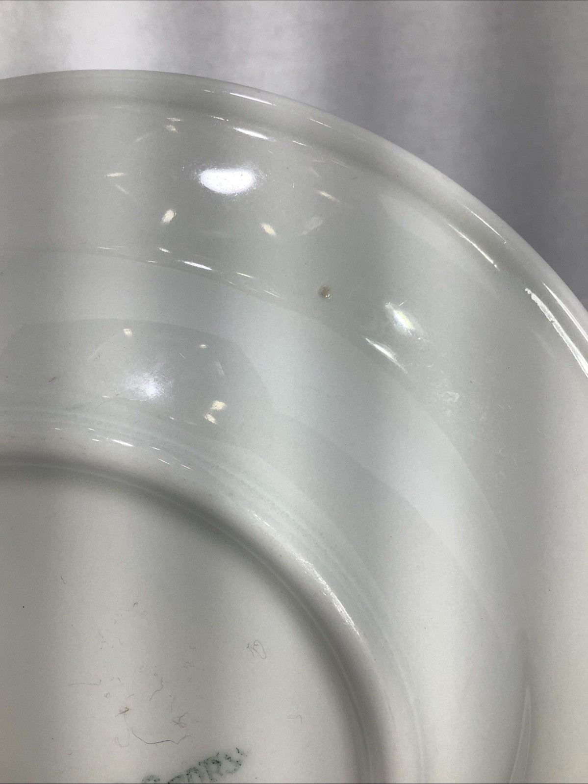 Vintage~Victory China®️ Vitrified 8” Green Stripe Salad/ Pasta Bowl