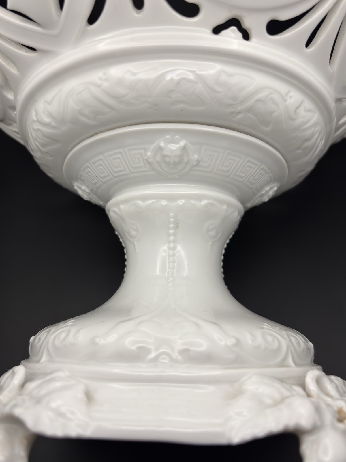 Jean Pouyat Limoges JPL Porcelain Centerpiece Bowl Compote 9.5″