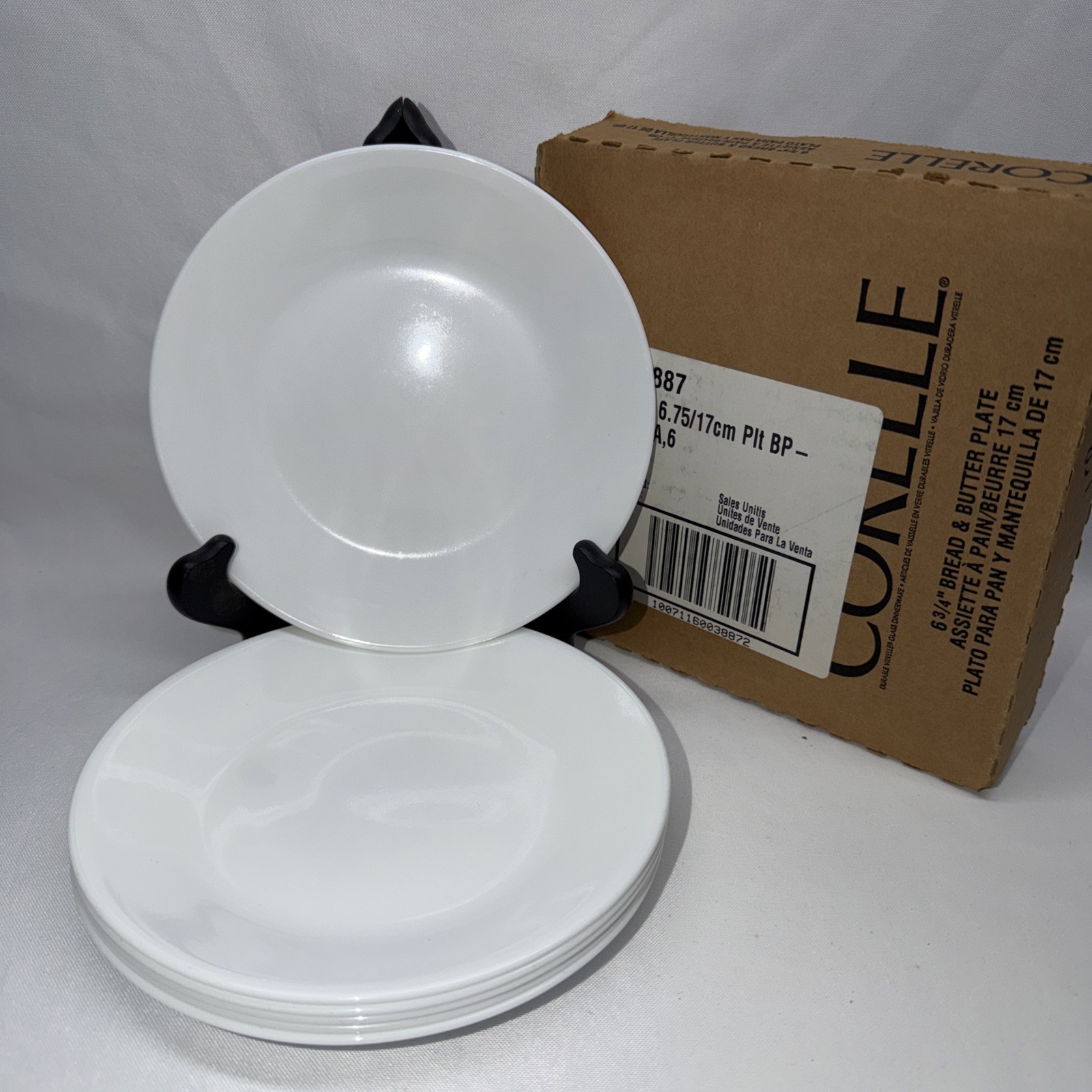 Corelle Classic Winter Frost White 6.75″ Bread Plate, Set of 6