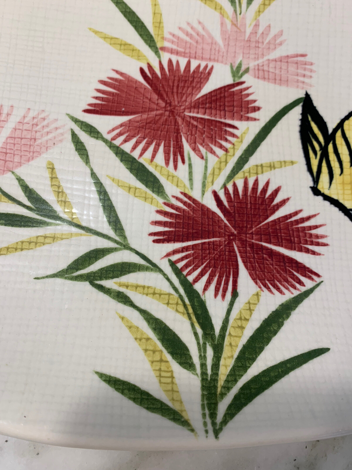 Vintage RED WING Pottery PINK SPICE Pattern Serving Platter 13 X 10 Hand Painted