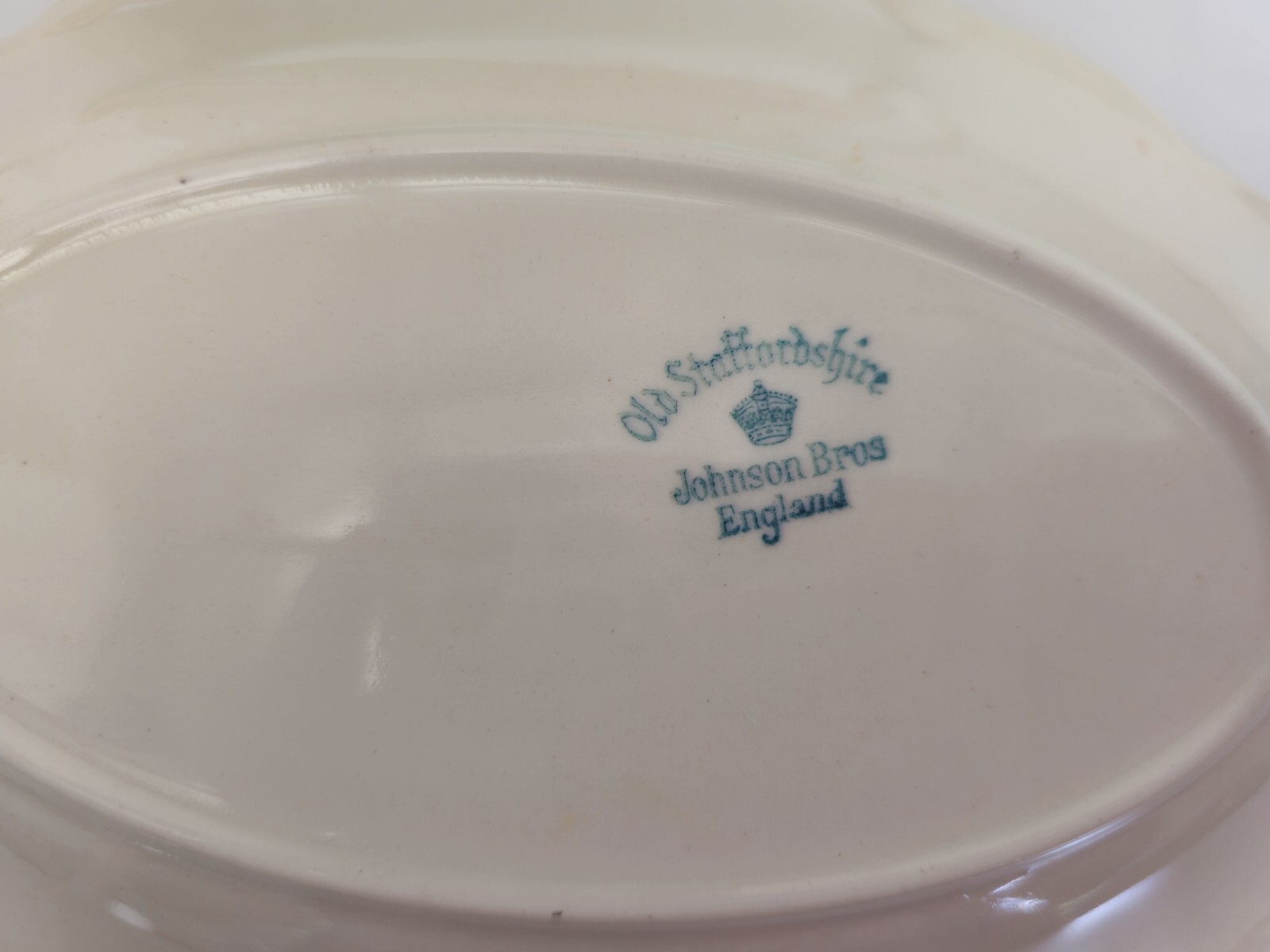 Gravy Boat & Plate Old Staffordshire Pareek Rouen By Johnson Bros 1920s Antique