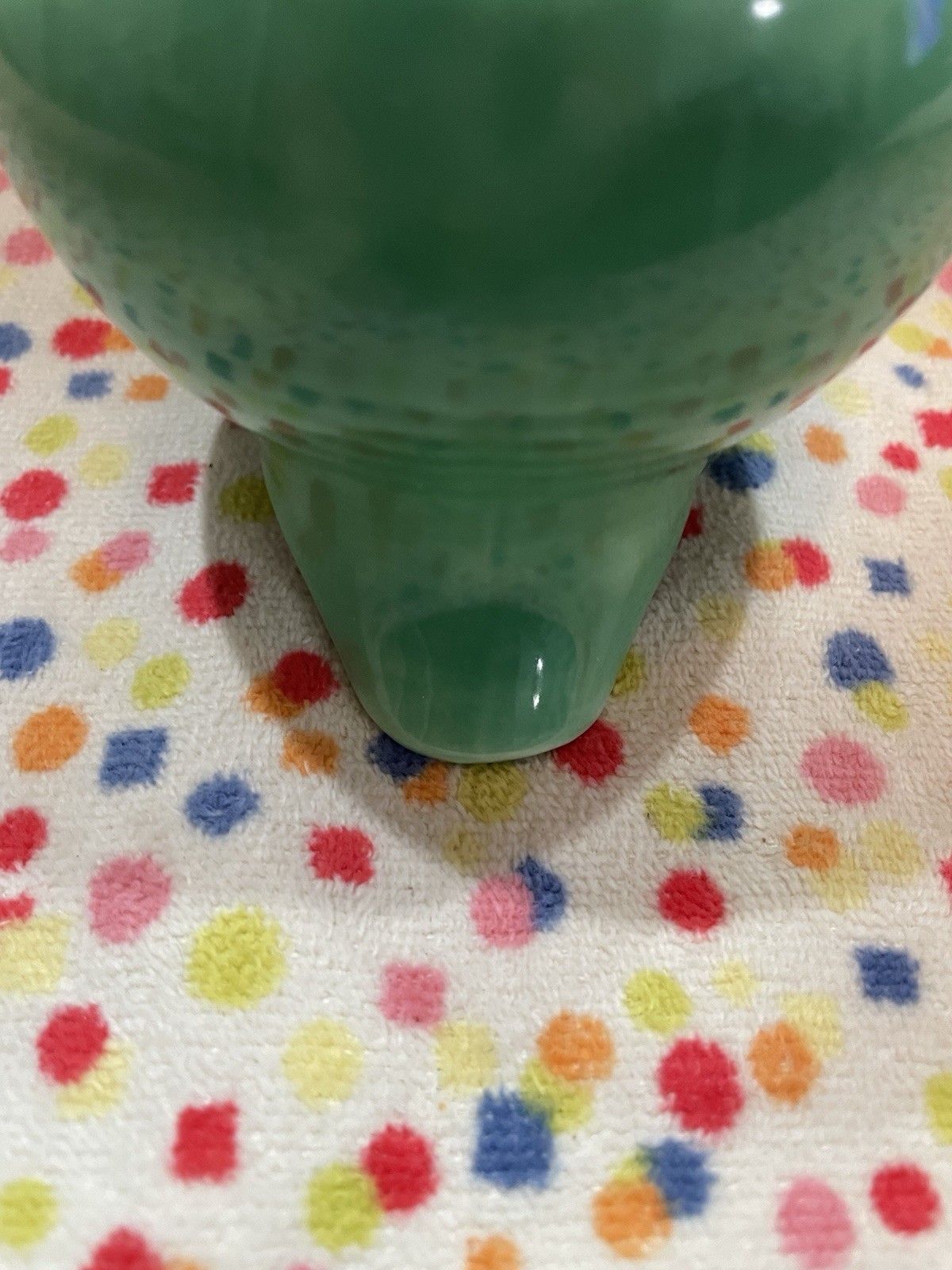 Homer Laughlin Harlequin Novelty Creamer Original Green Vintage HTF Free Ship