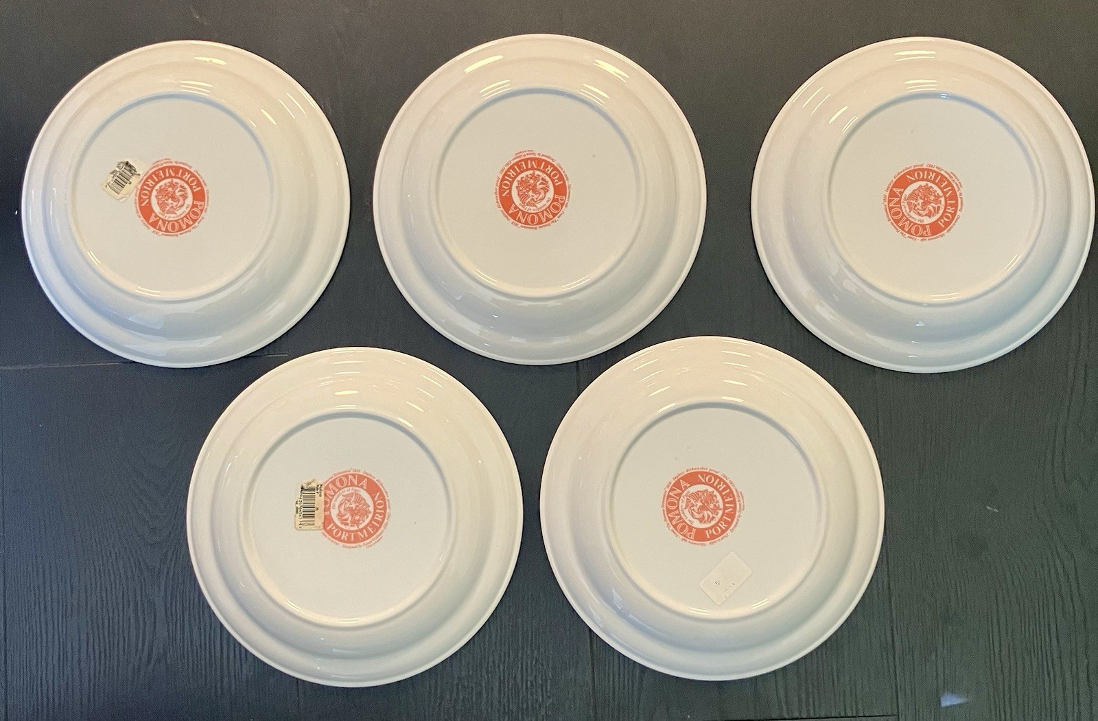 5 Pomona Portmeirion 8.5” Plates 1982 Susan Williams-Ellis Made in England