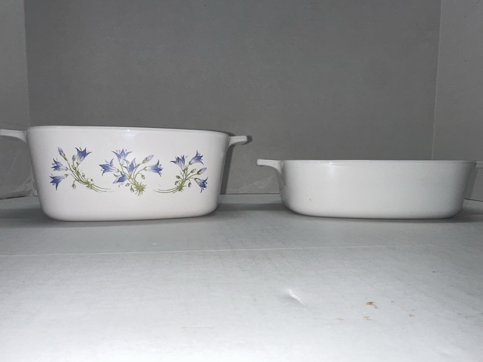 Corning Ware Blue Dusk & Plain Set of 2 Casserole Baking Dishes 1.5 & 1L No lids