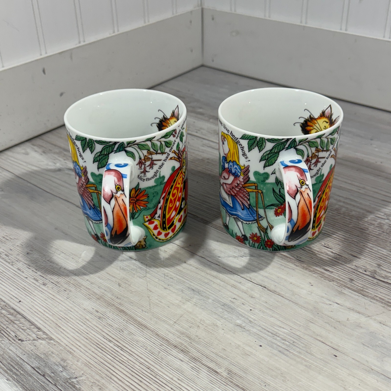 Lot 2 Alice In Wonderland Cafe Ceramic Mugs Tea Coffee Cups Paul Cardew England