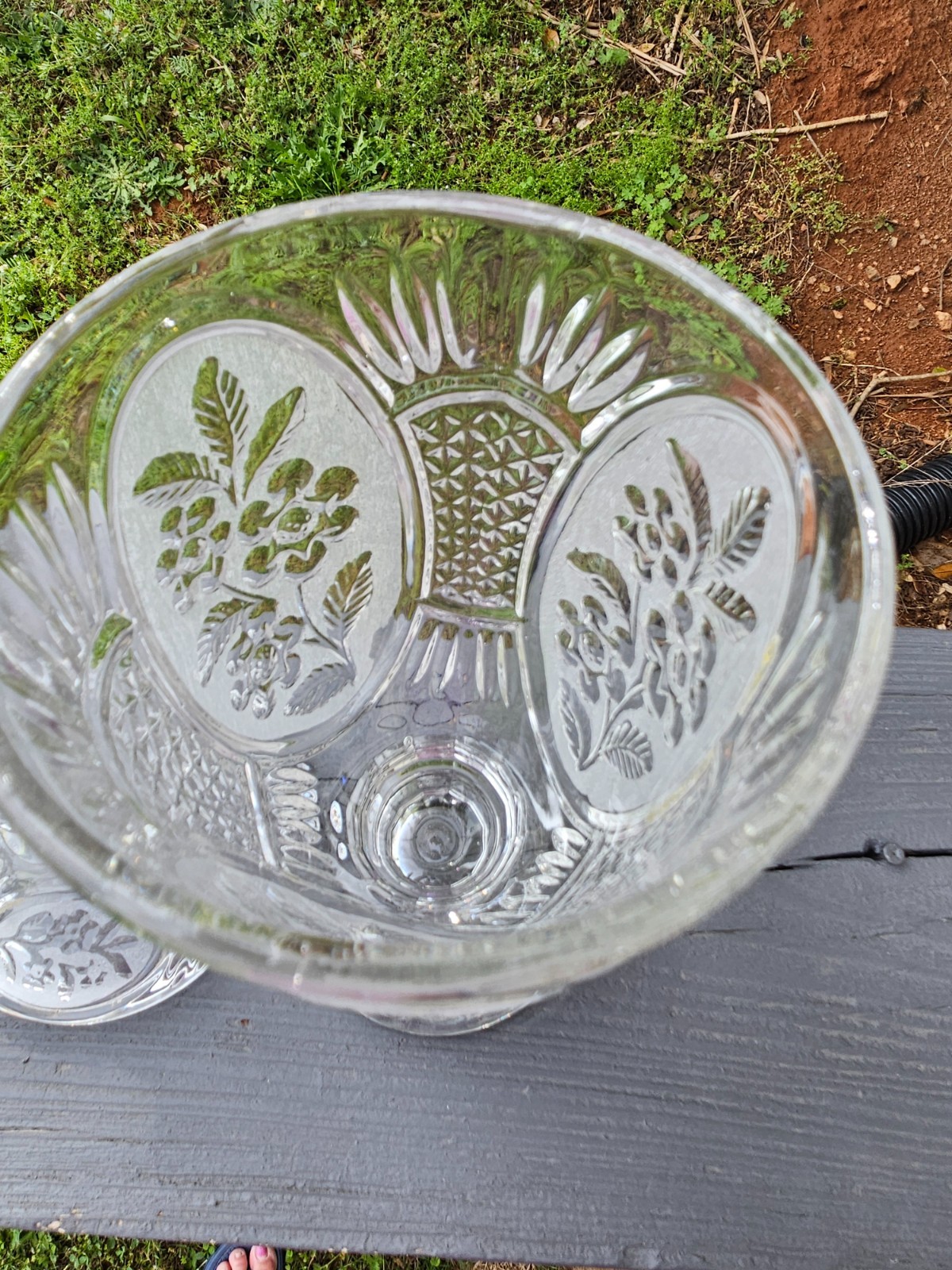 Apothecary Jar Lidded Etched Floral Patterns 14″ Crystal D’Adriana of Yugoslavia