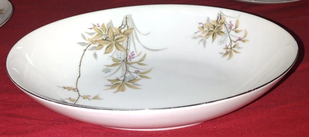 Japanese Harmony House Fine China Federal Platinum Gold Trim Sunny Glade 26 Pc