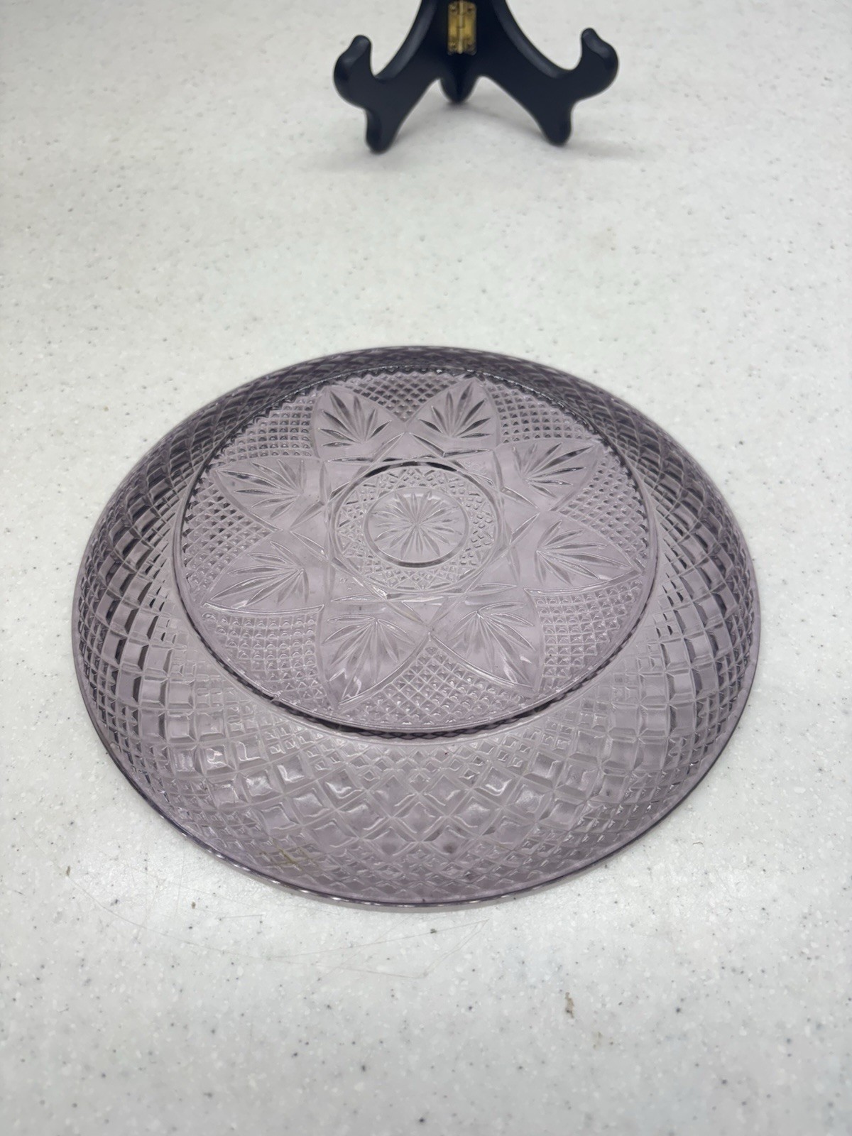 Vintage Cristal D’Arques Durand Amethyst Dinner Plates 8in