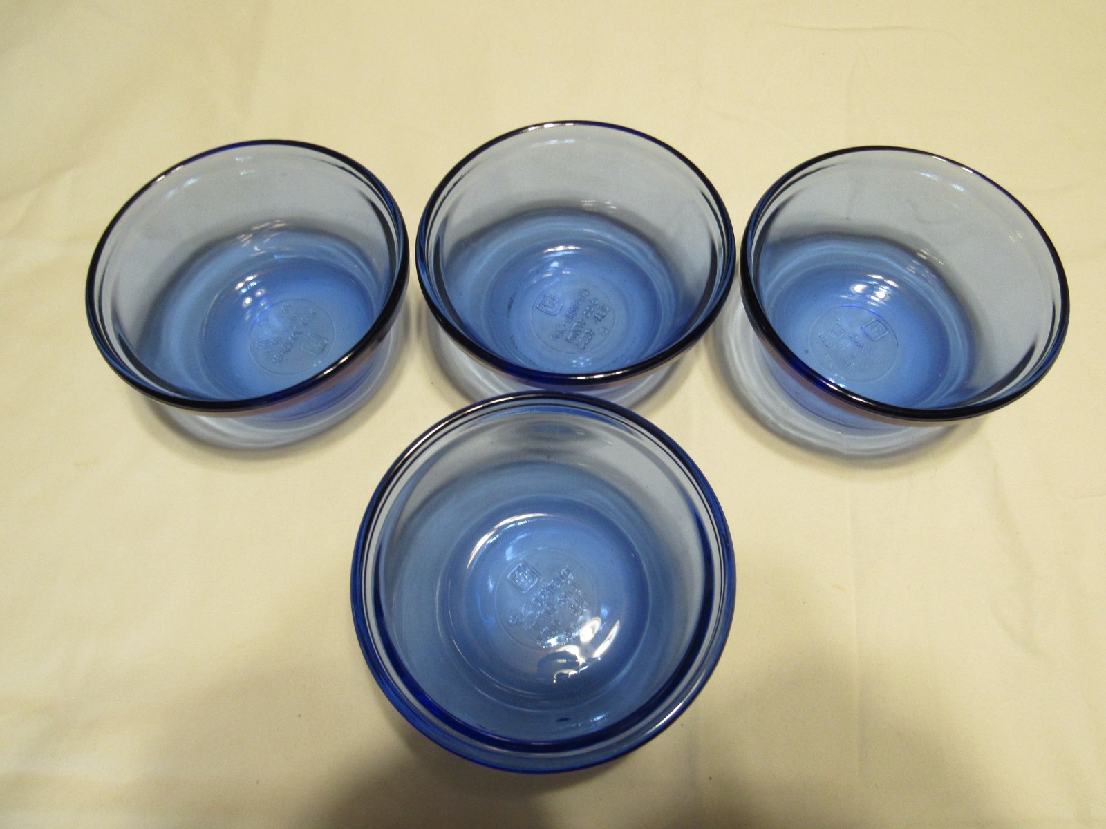 4 – anchor hocking cobalt blue ramekins