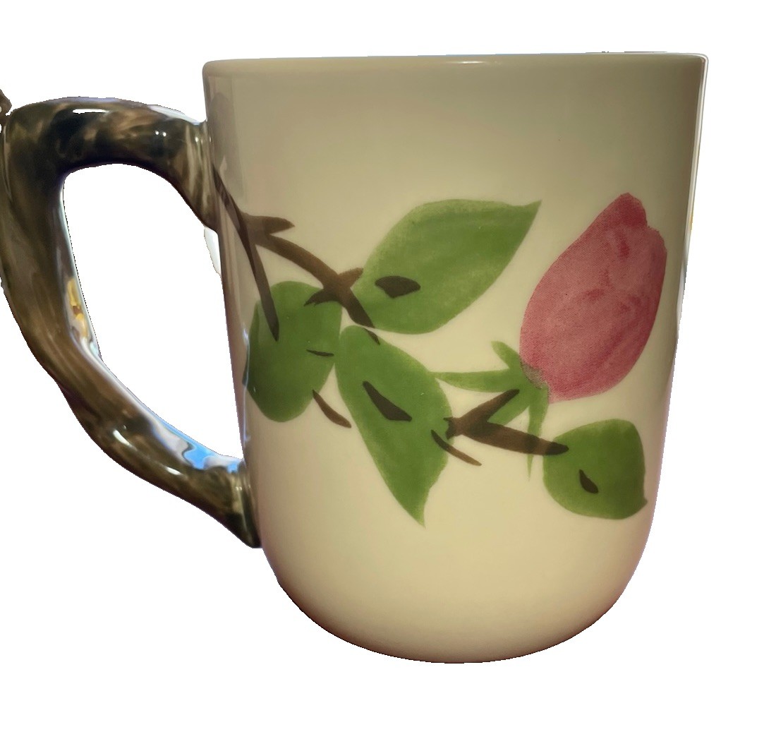 Franciscan Desert Rose Set of 4 Grand Mugs Twisted Vine Handle