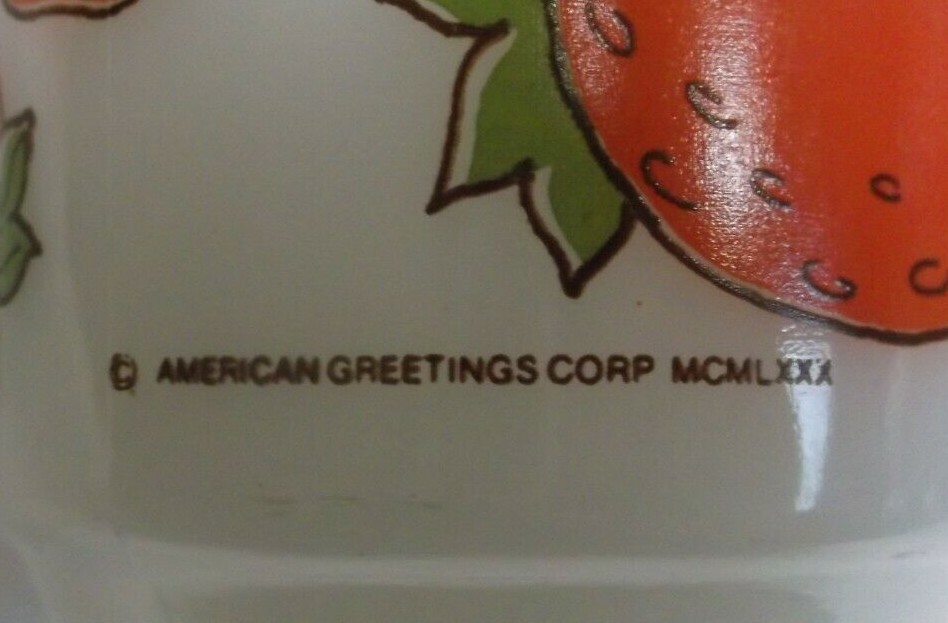 Strawberry Shortcake Mug by Anchor Hocking American Greetings 1980