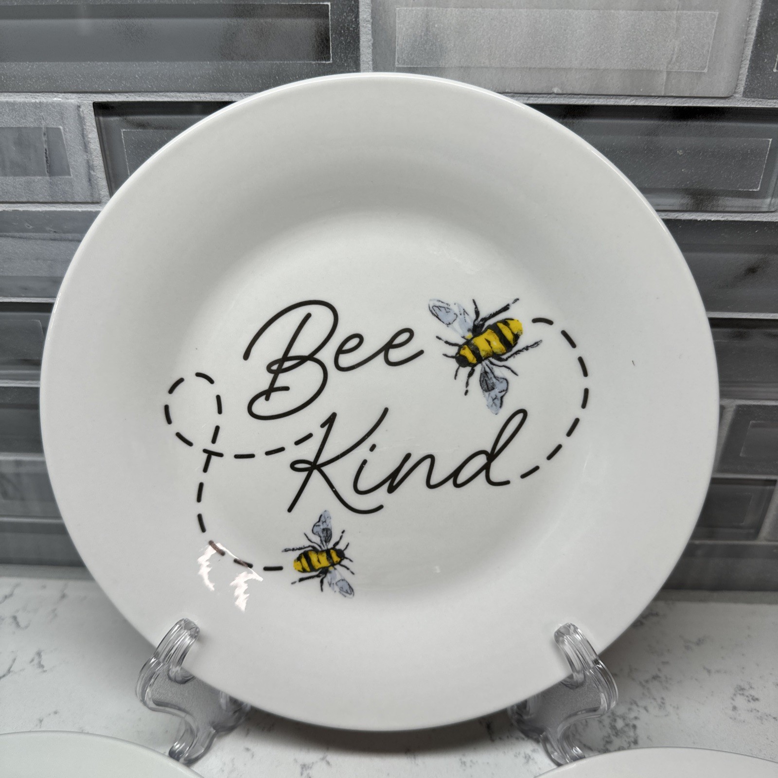 ROYAL NORFOLK “Bee Kind” Floral & Bees~Bowl/Salad & Dinner Plate/Placemat~4 EACH