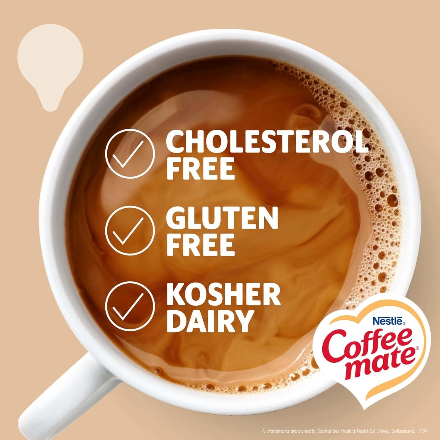Velvety Smooth Liquid Coffee Creamer Singles – Lactose-Free & Kosher, 180 Pack