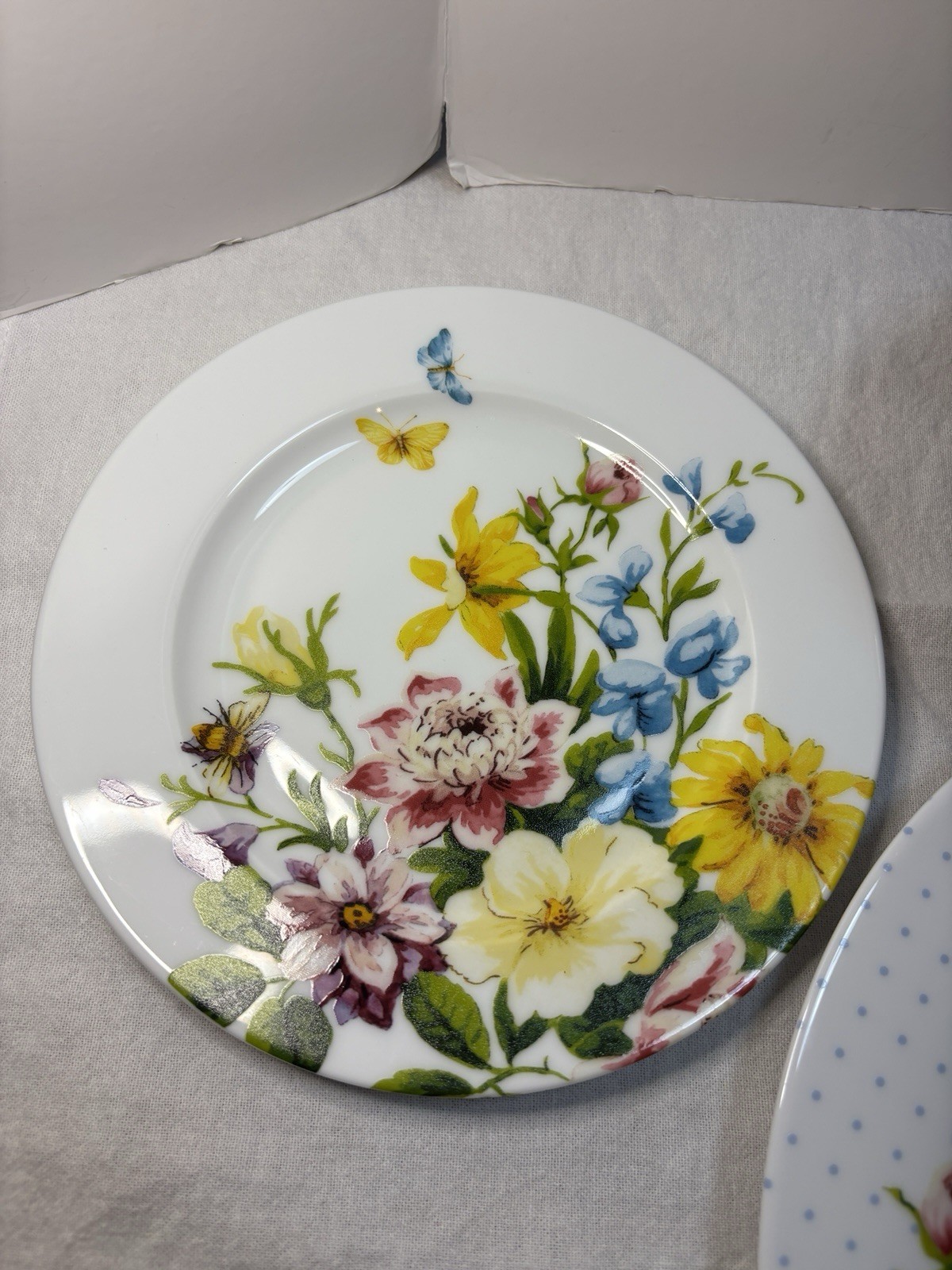Vtg Katie Alice English Garden 2546896 Set Dinner Plate, Salad Plate, Bowl & Mug