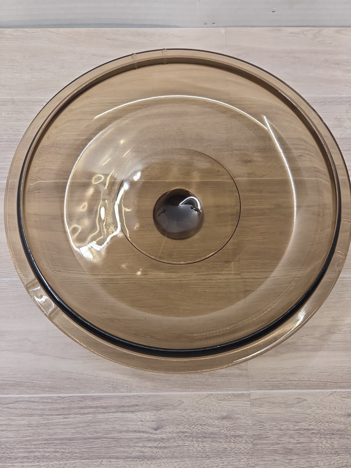 10″ Pyrex Vision Ware Amber Brown Glass 12-C Replacement Lid 9.25” lip