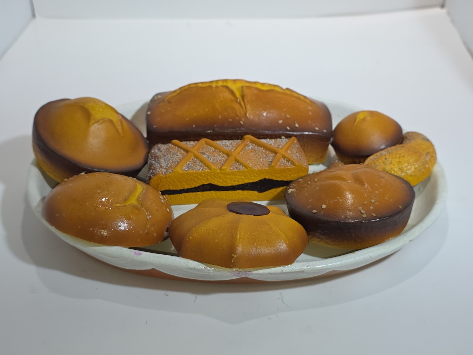 Handmade Bread And Prastries Plate/ kitchen or diner decor.
