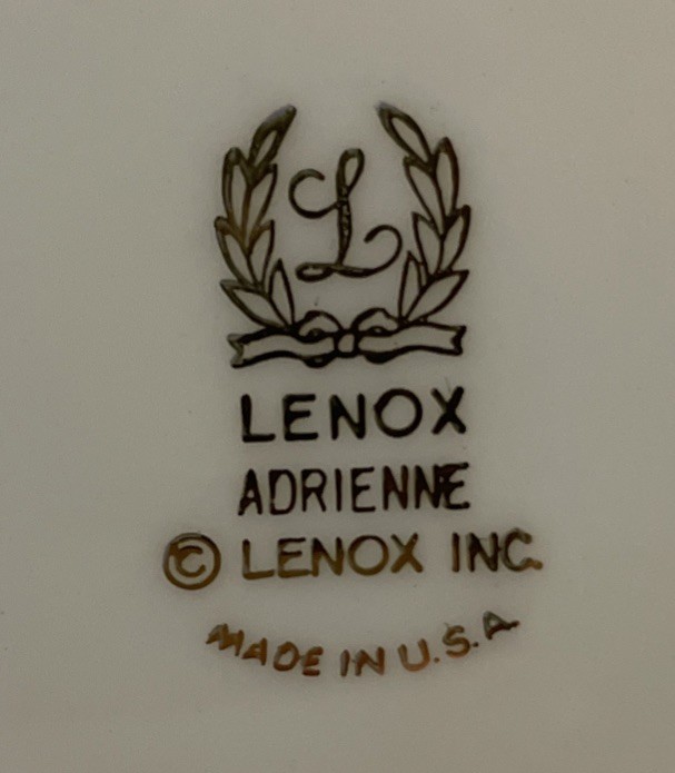 Set of 4 VTG Lenox ADRIENNE Salad Plates 7 7/8“ USA