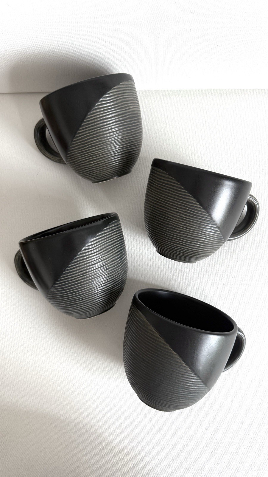Pfaltzgraff Night Surf 4” Stoneware Coffee Mug Set of 4 Discontinued Pattern