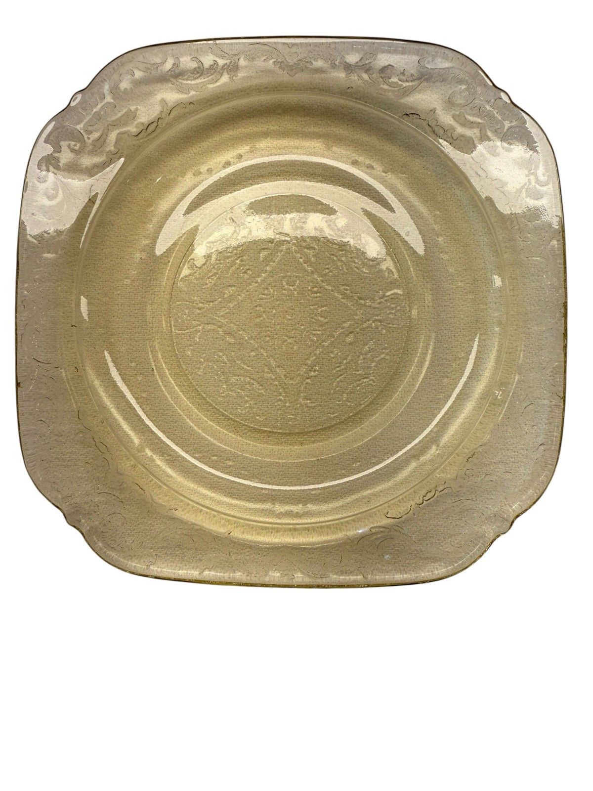 Vintage Federal Glass Madrid Amber Depression Glass 6″ Bread Butter Plate 1930s