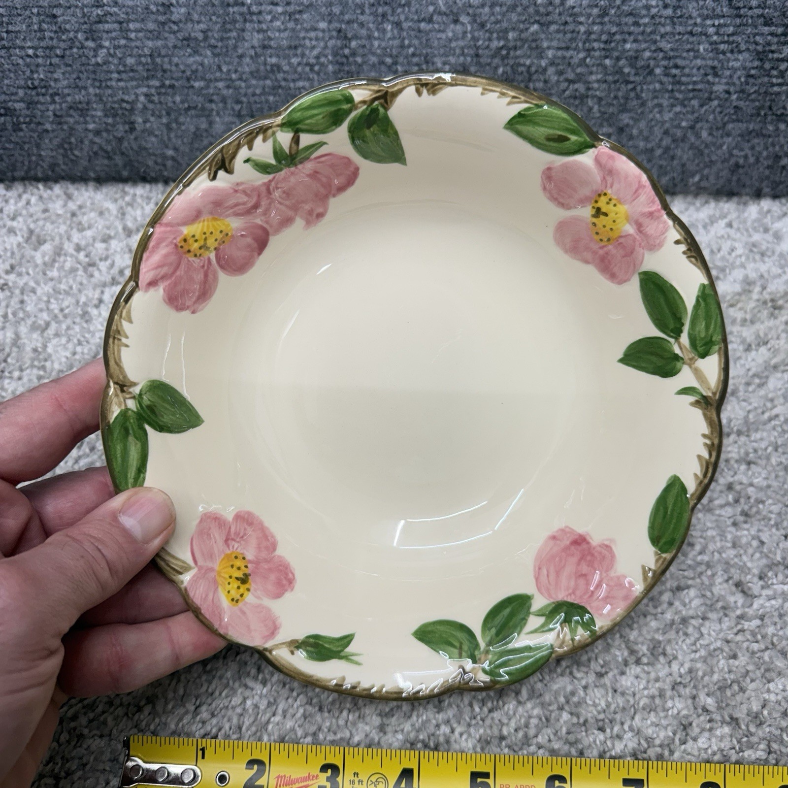 Vintage Franciscan Desert Rose Earthenware serving bowl 8″ USA California