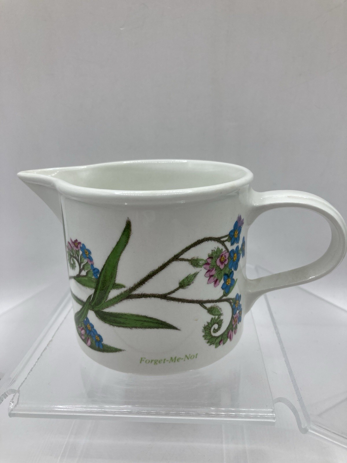 Small Portmeirion Botanic Garden 3″ Creamer or Syrup Pitcher – Forget Me Not VGC