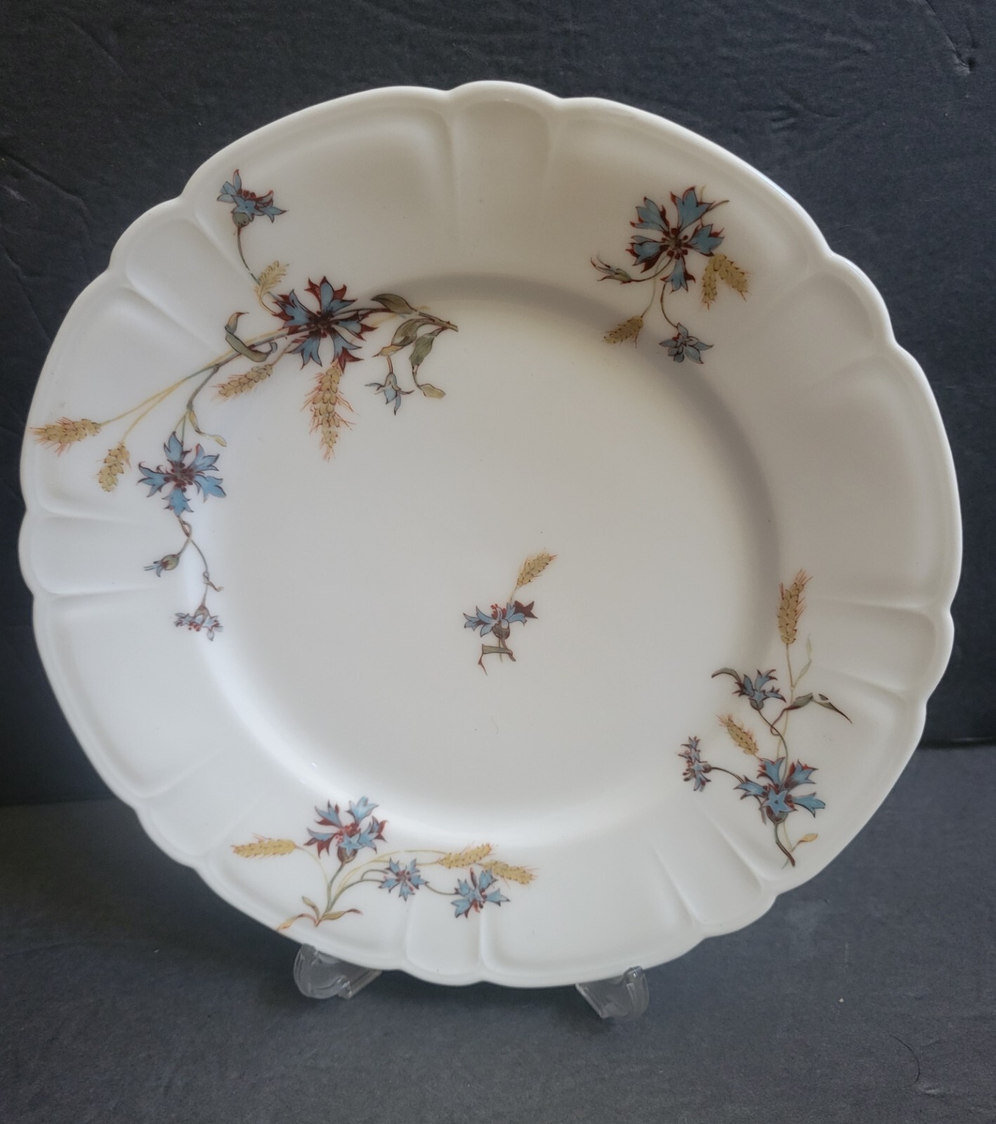Set of 7 Haviland Limoges Schleiger 73 Blue Cornflower Salad Plates NEW