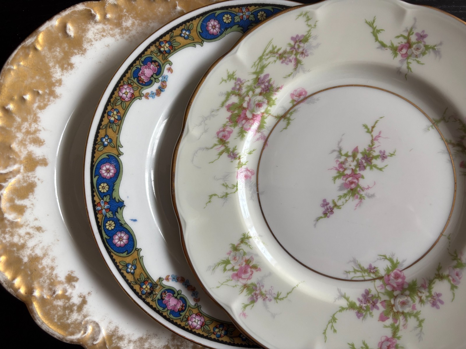 Vintage Mismatched Dessert or Salad Plates 7.25″-7.75″ Set of 6 Germany, France