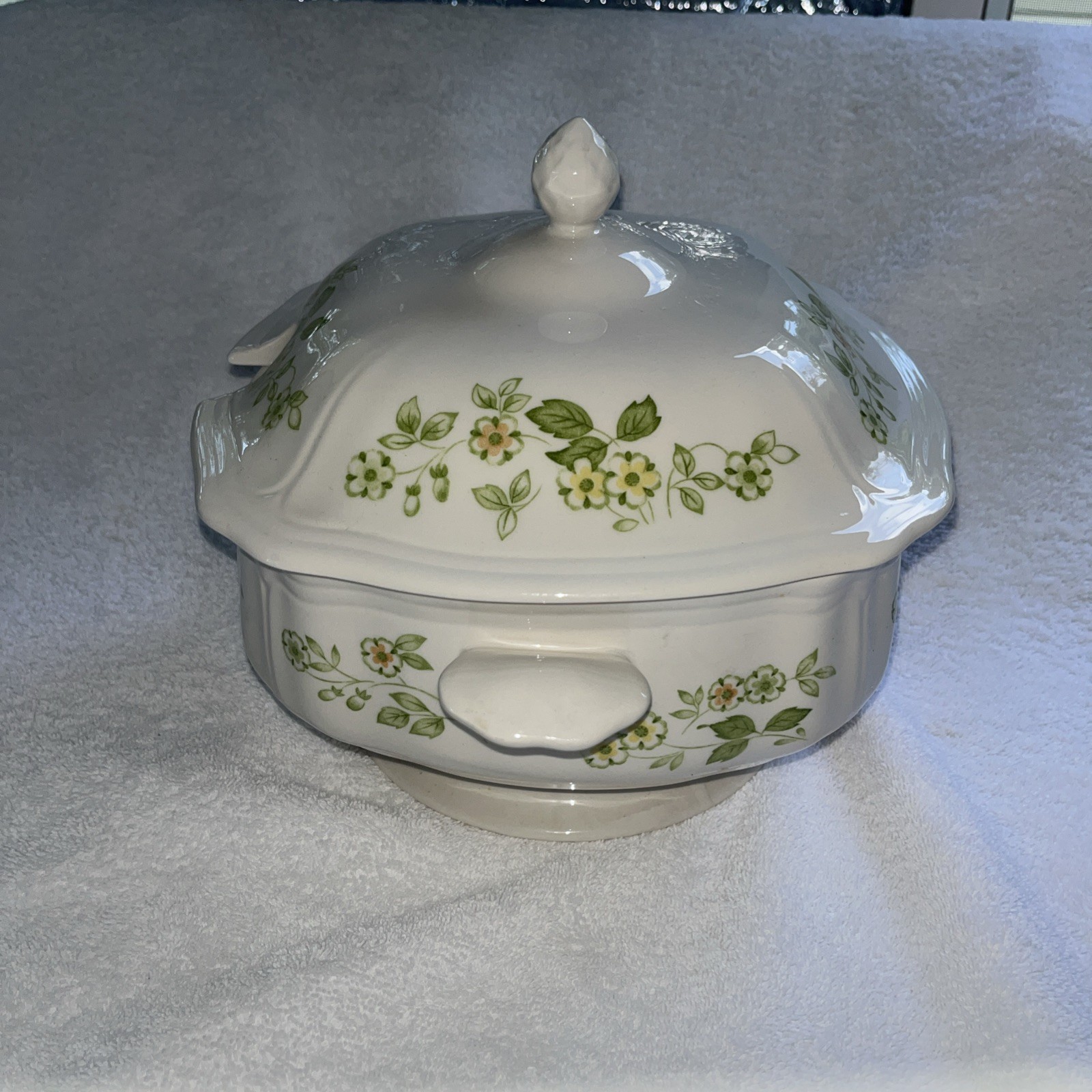 Sears Ironstone Petite Flora Soup Tureen Covered With Lid EUC Japan