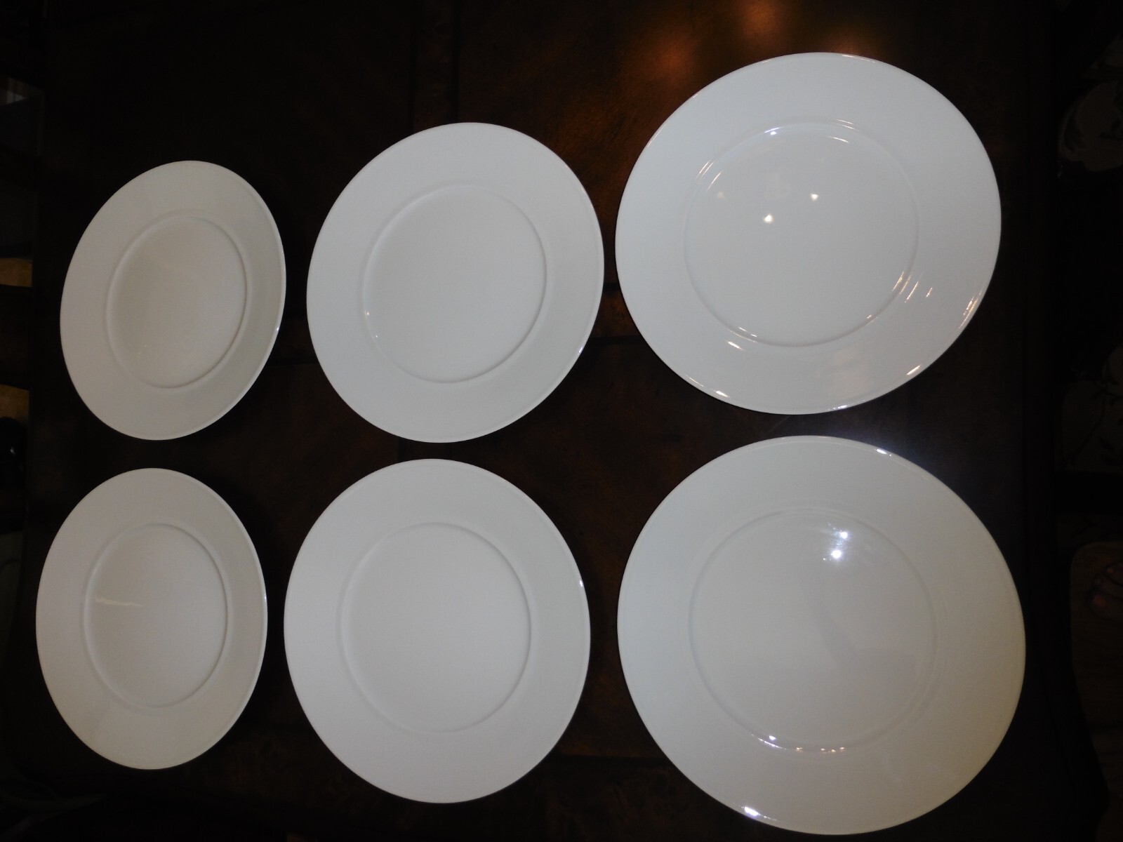 Bernardaud Limoges Atlantide Blanc Service Plates 12 1/8 Inches – Set of 6