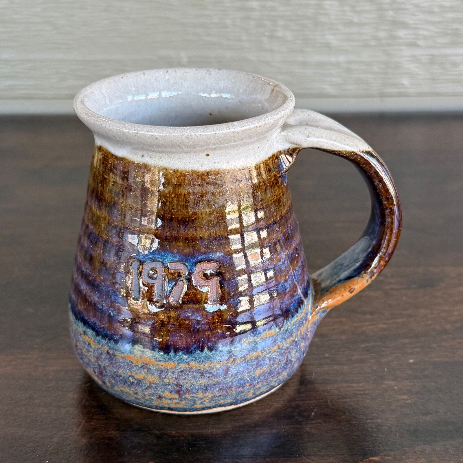 Vintage Barry Jepson Studio Art Pottery Coffee Mug 1979 Beta Sigma Phi Kansas