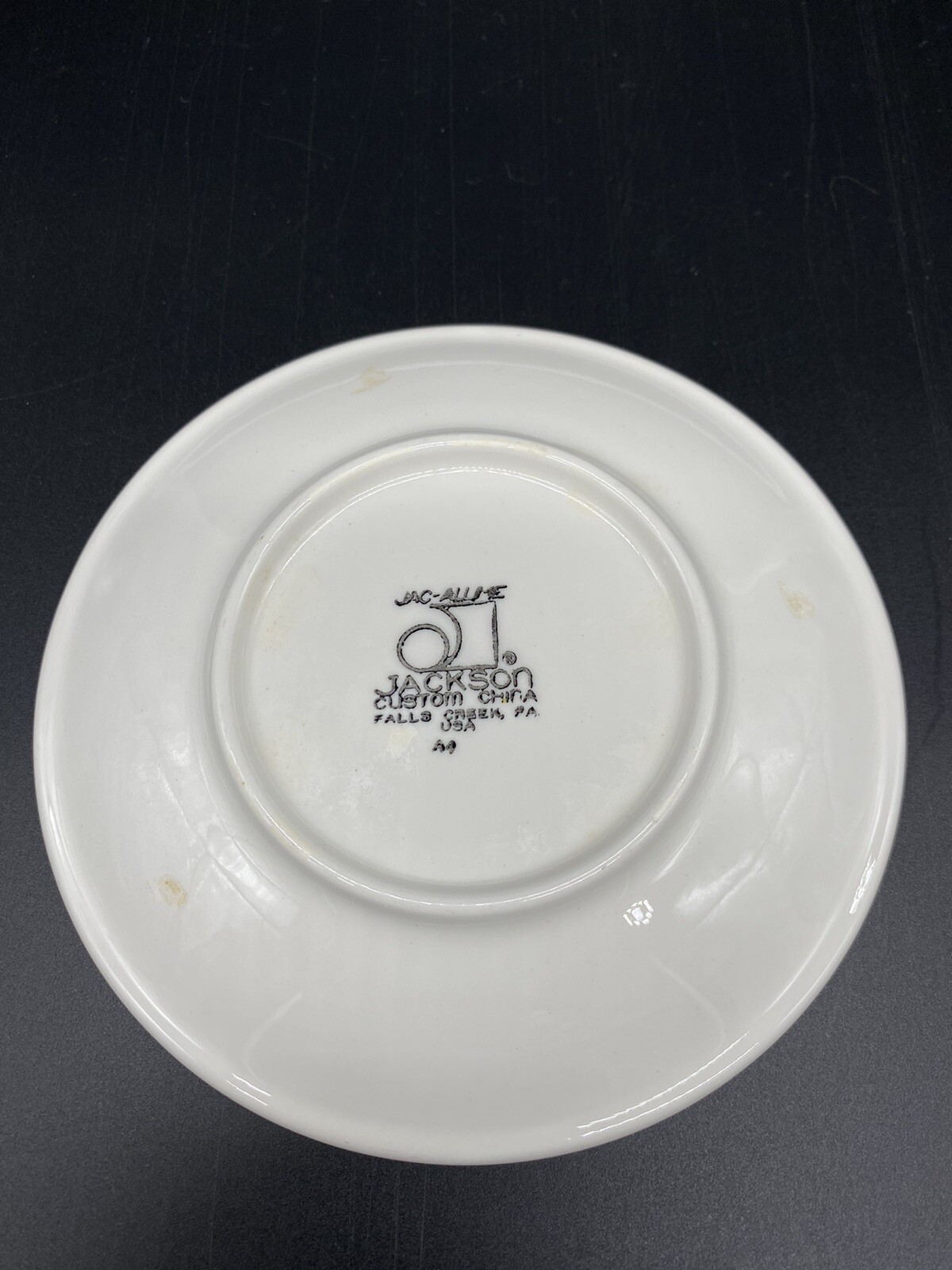 6 Vintage 1951 Jackson China Restaurant 5-1/2″ Bread Plates Yellow Design