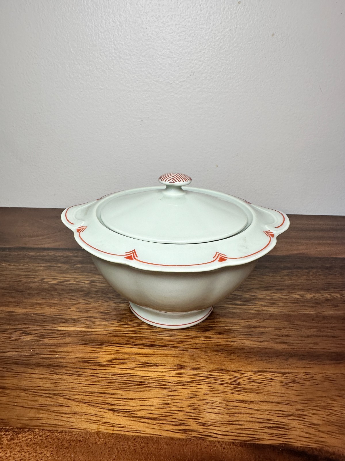 Antique Theodore Haviland Limoges Suzanne Lalique RARE Sugar Bowl Art Celadon