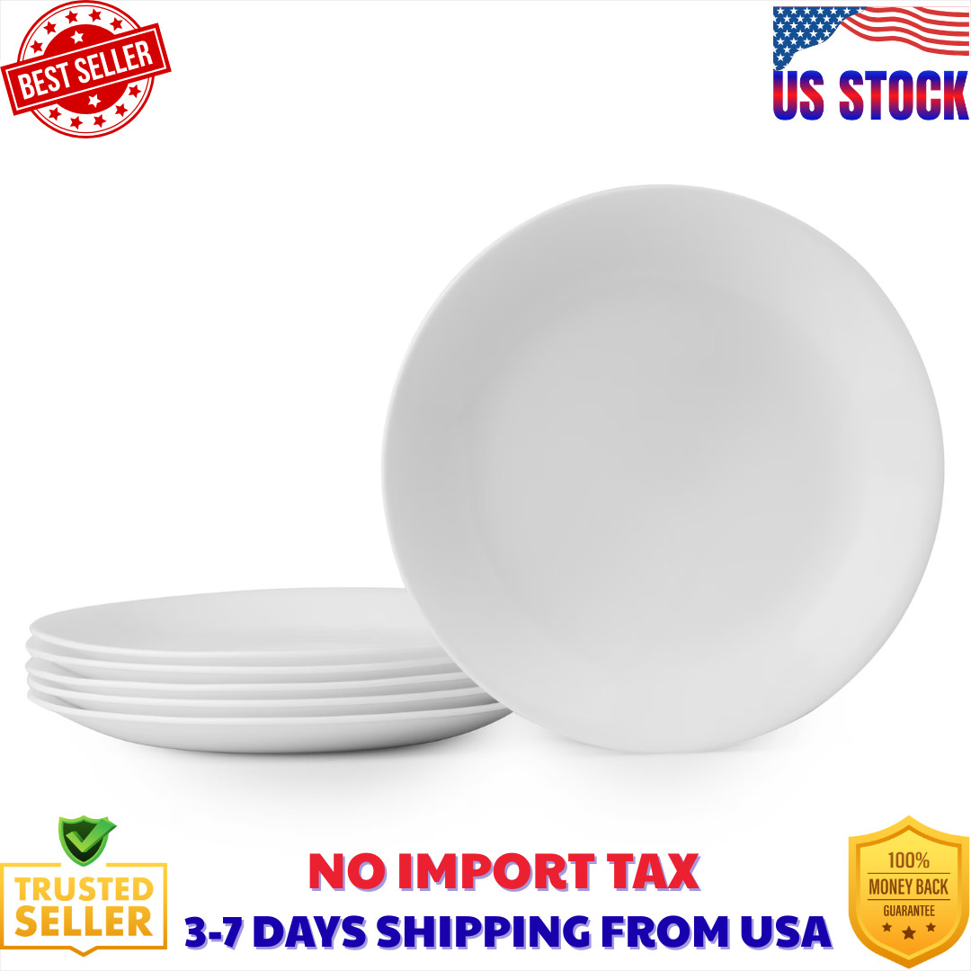Corelle Livingware Winter Frost White 10.25″ Dinner Plate, Set of 6