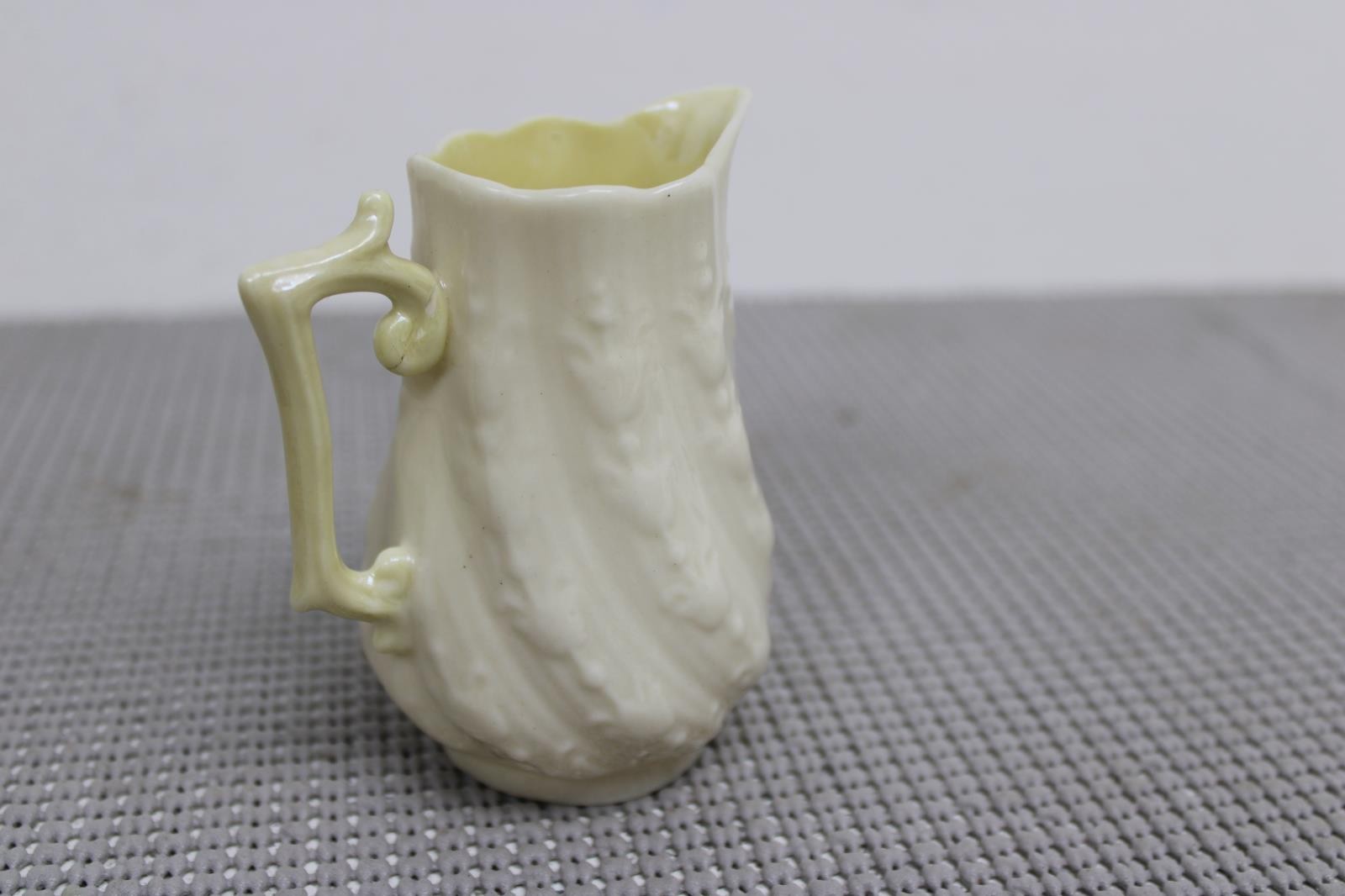Rare Yellow Belleek Creamer 2nd Black Mark 1891-1926