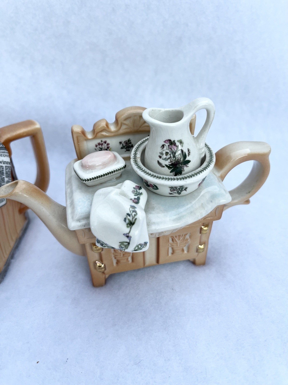 Portmeirion Mini Botanic Garden Washstand Teapot Paul Cardew Collectable set