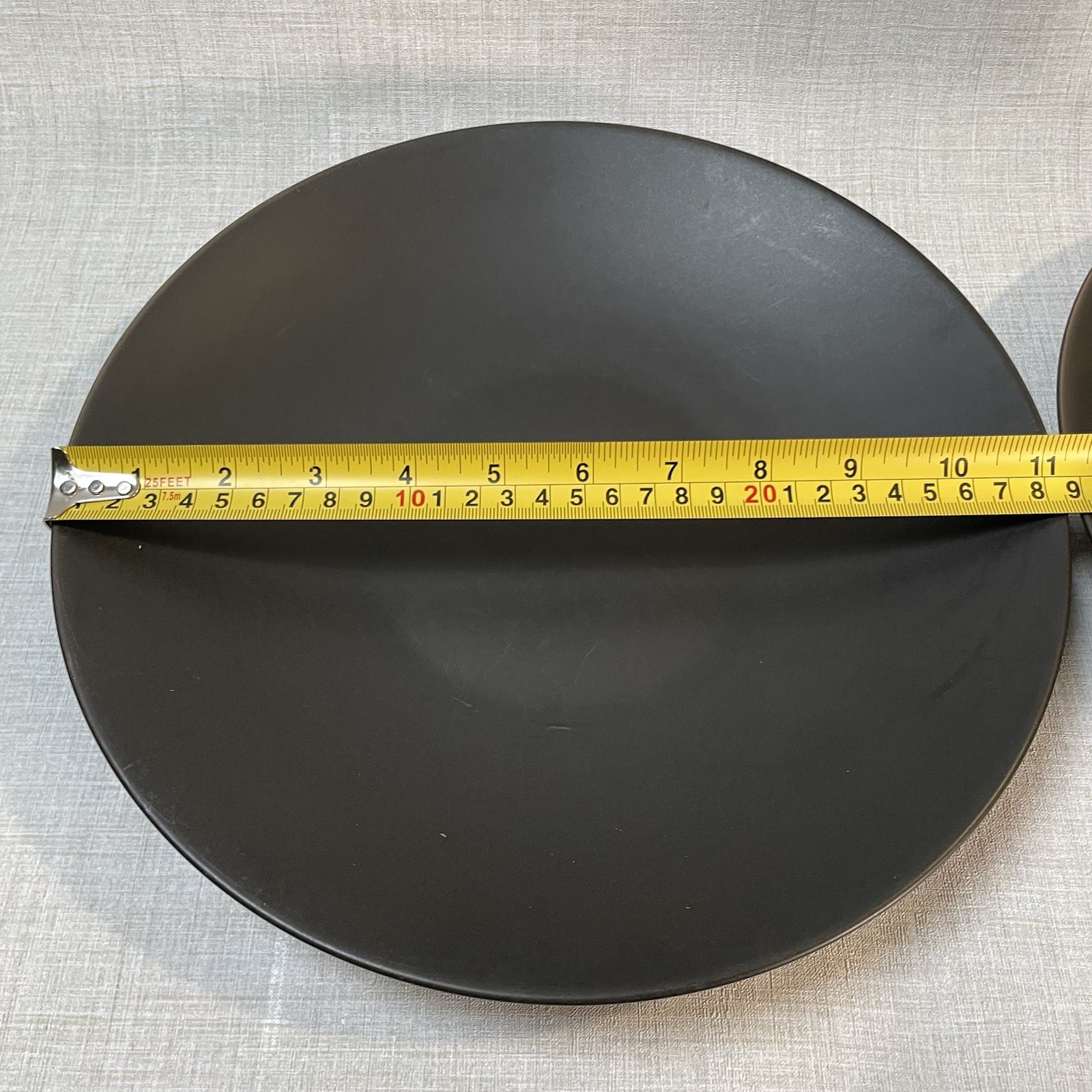 Furio Home Onyx Black Matte 11” Dinner Plates Set Of 2