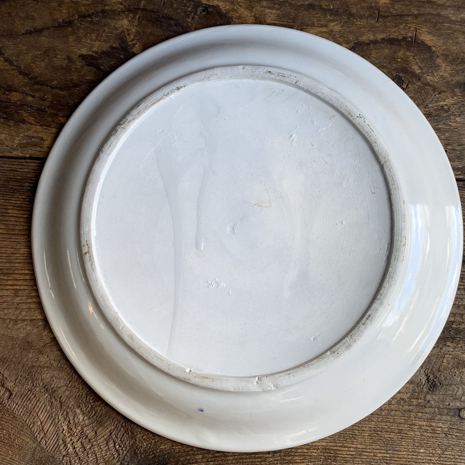 Blue White Serving Dish 10.5” Round Ceramic Earthenware