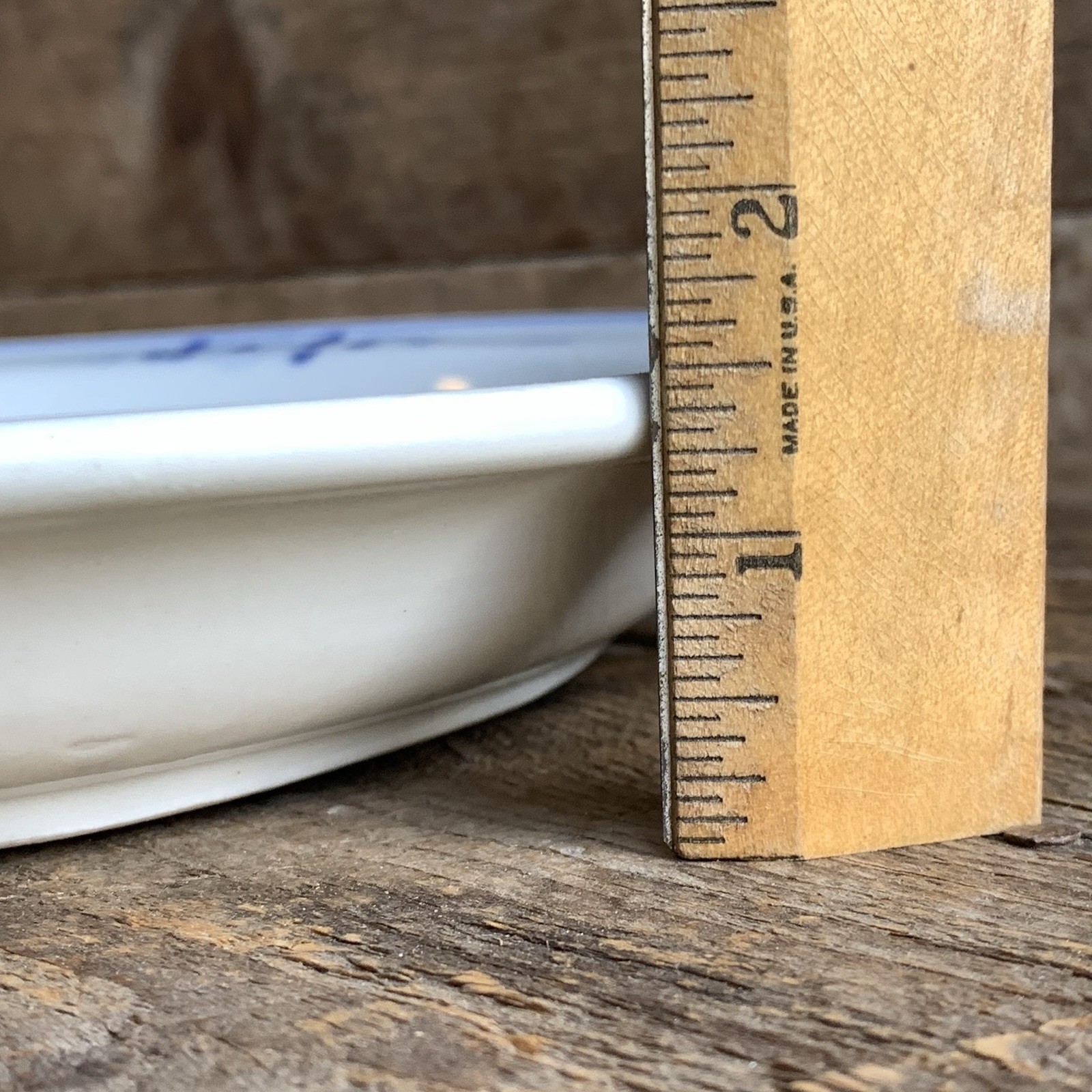 Blue White Serving Dish 10.5” Round Ceramic Earthenware