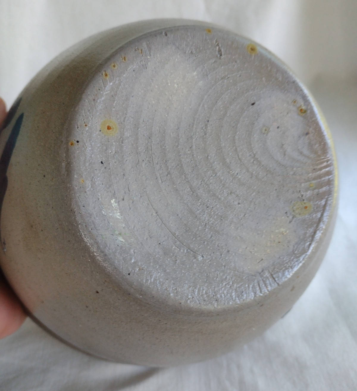 Vintage 1994 Rockdale Union Stoneware Handmade Bowl Wisconsin Ducks Unlimited