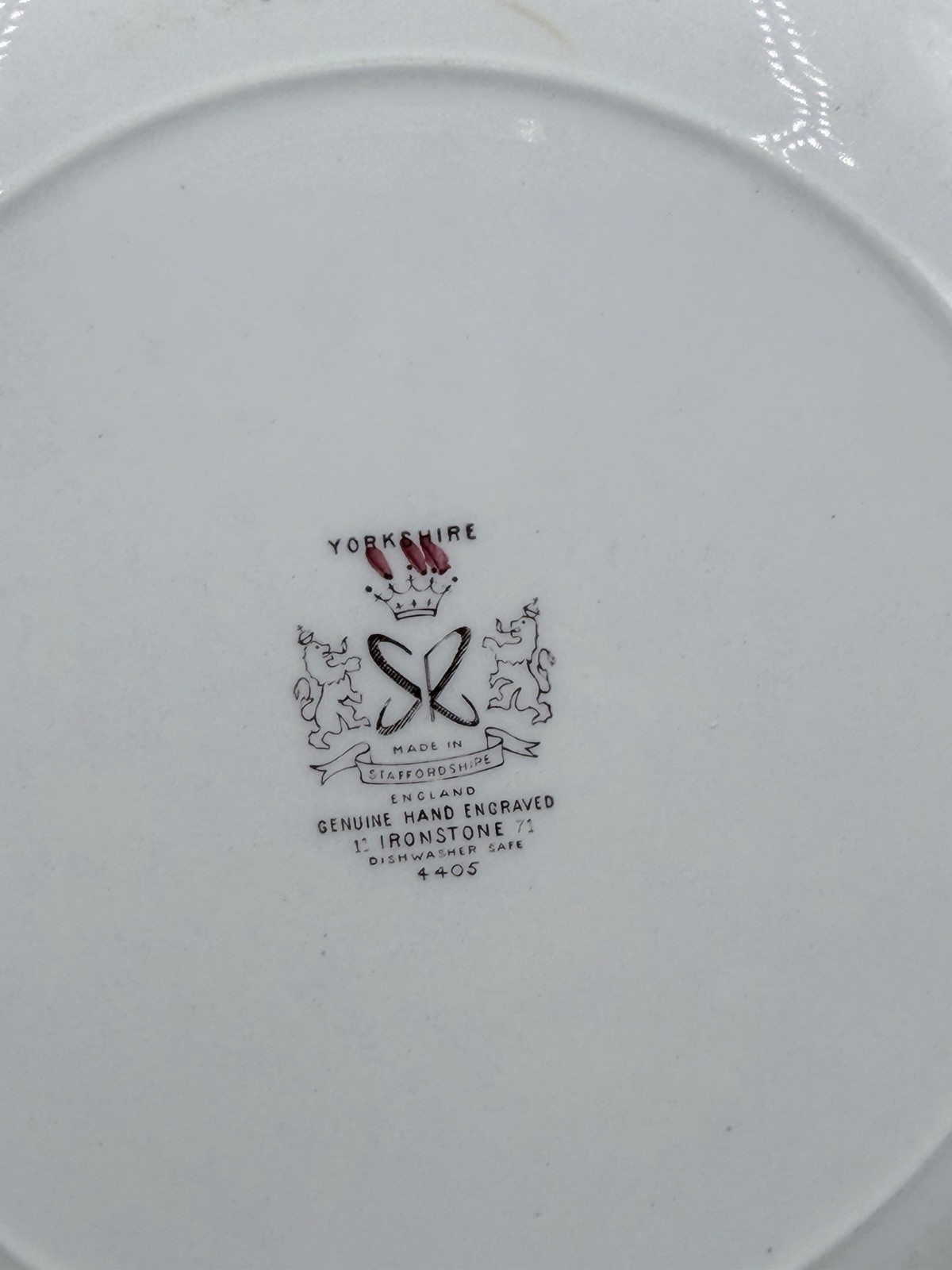 Staffordshire Ironstone Yorkshire Multicolor Dinner Plate England Set of 4