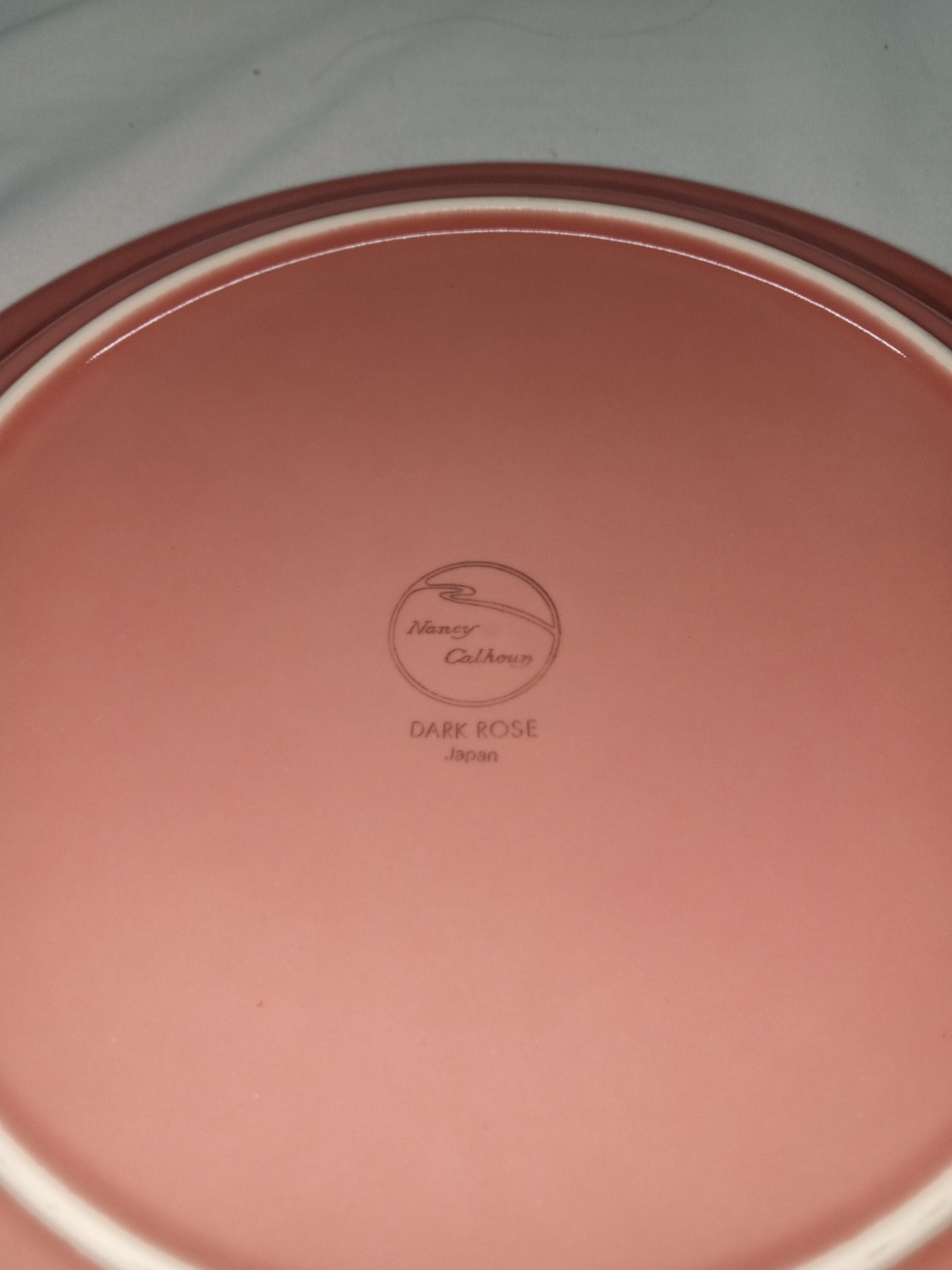 Set Of 6 – Nancy Calhoun Solid Color Dark Rose 8″ Salad Plate Vintage (N1)