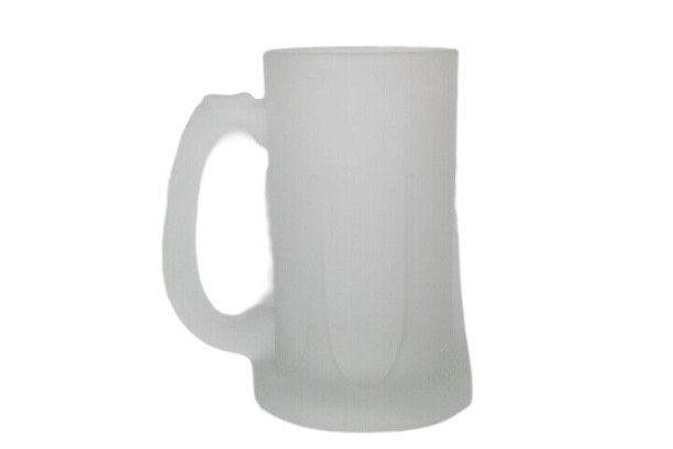 Tiara Indiana Glass Set of 4 Frosted Tankard Mugs & Pitcher Patio Beverage Set