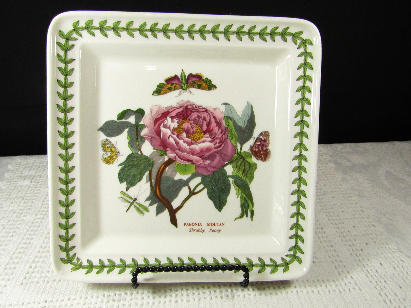 Set of 3 Portmeirion Botanic Garden 8″ Square Salad Dessert Plates EUC
