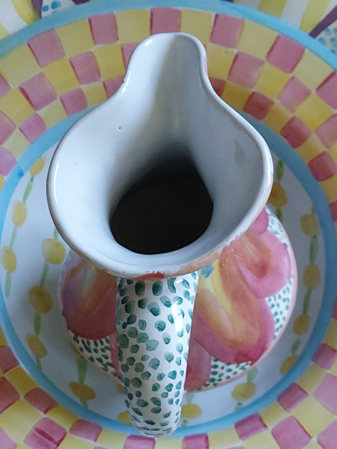MacKenzie-Childs Keukenhof Ceramic Pitcher 8″