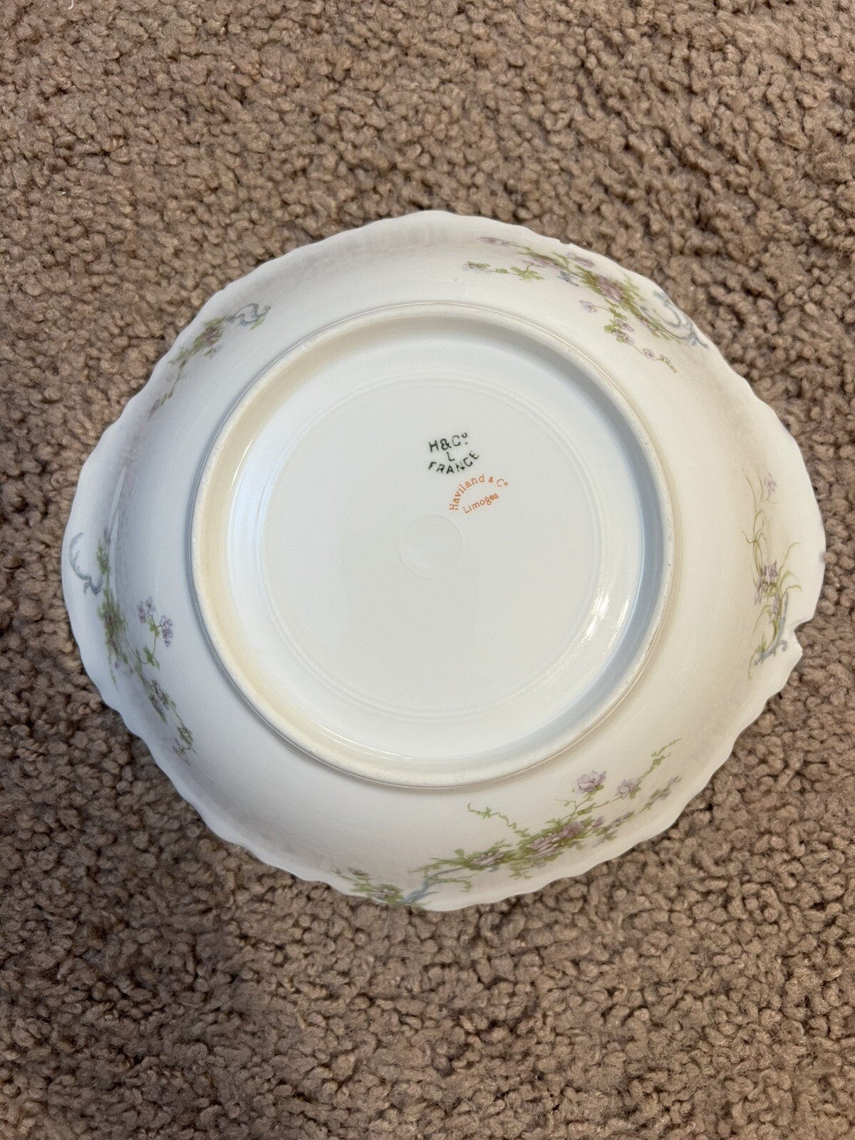 Antique RARE Haviland & Co France 8”x 7.25” Bowl Limoges Schleiger 57F China